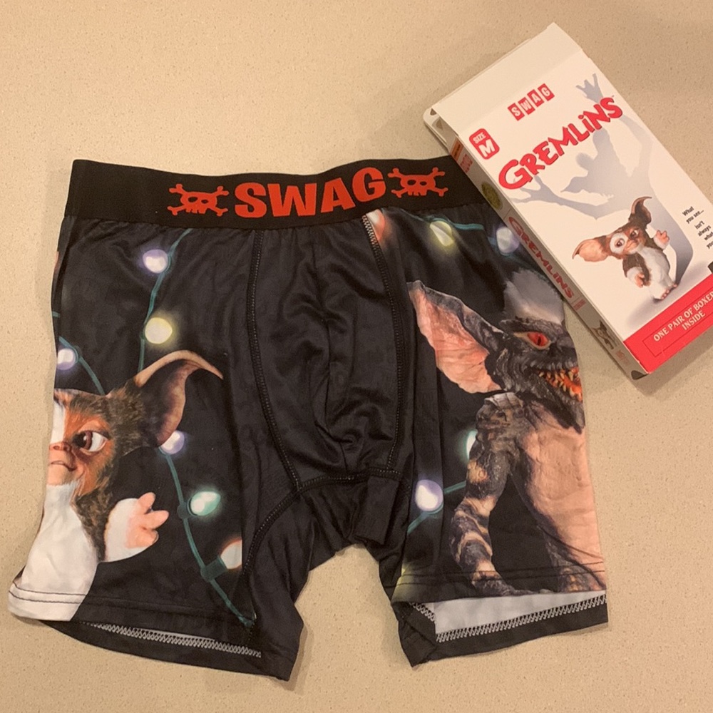 NEW Swag Men’s Novelty Underwear Size M Gremlins the movie in VHS Gift Box
